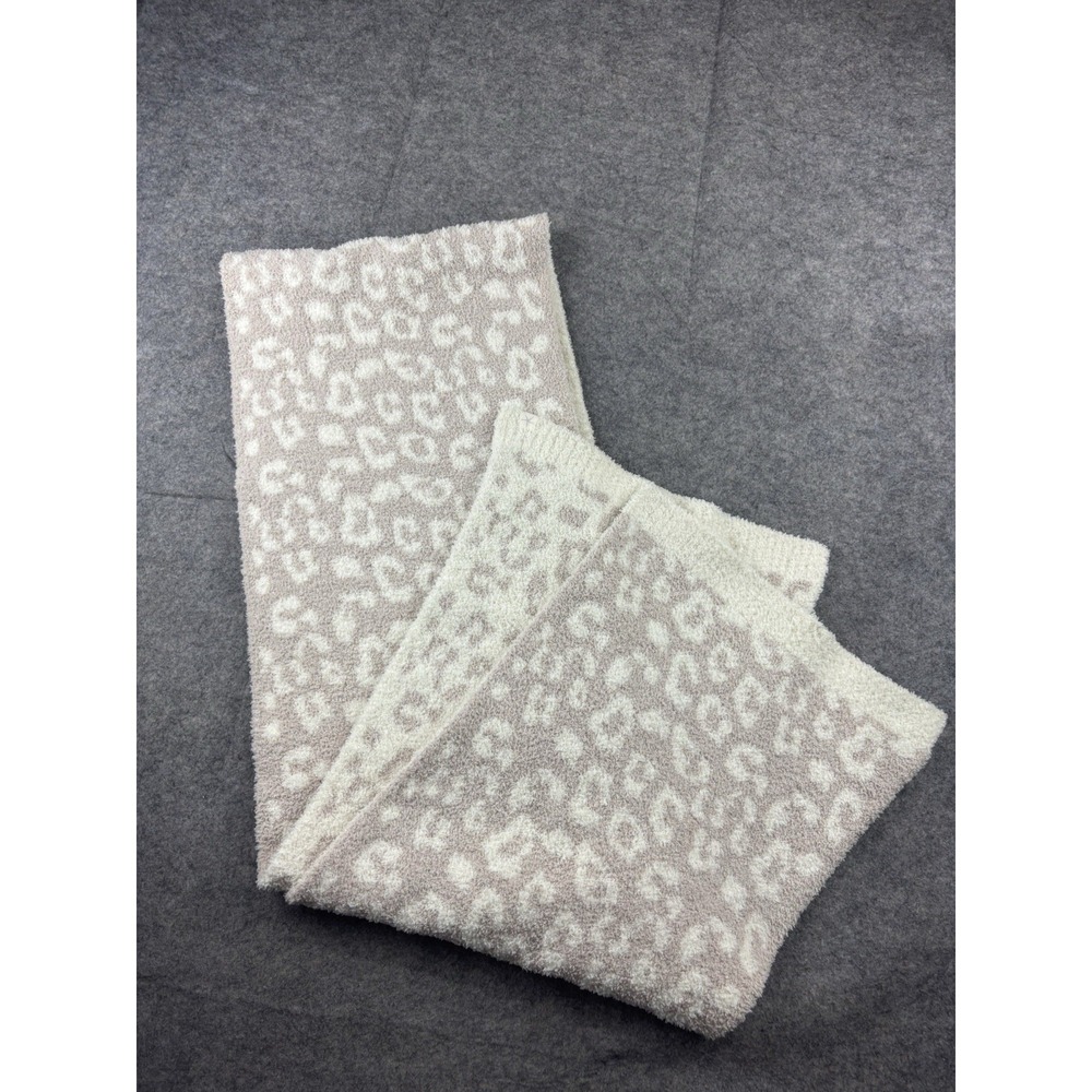Barefoot Dreams Leopard Print Cozy Wrap in Taupe and Cream